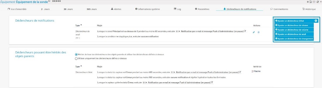Sélectionnez le type de déclencheur